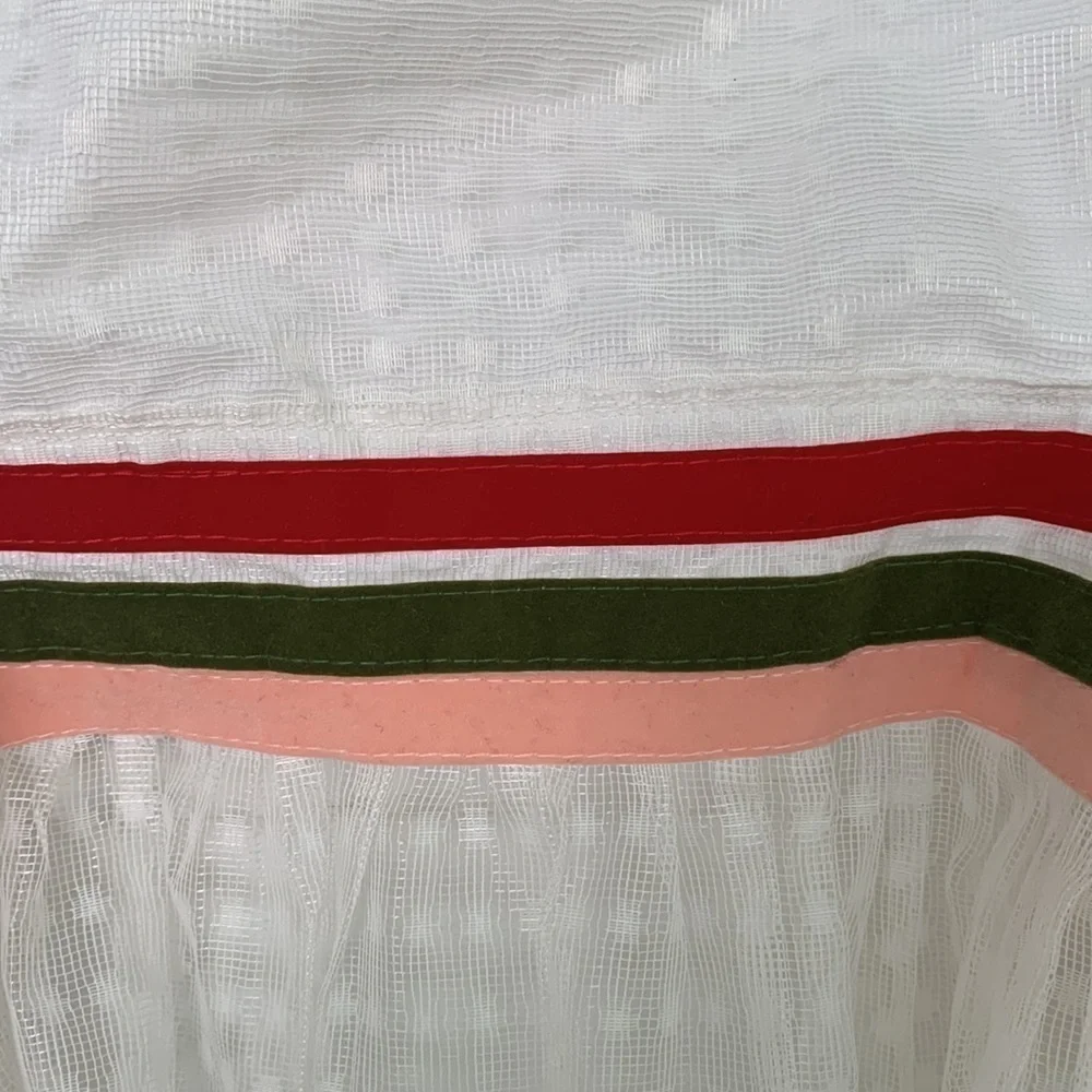 Vintage Sheer Polka Dot Tulle Lace Velvet Stripe Retro Bib Style Apron